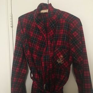 Ralph Lauren plaid fleece robe